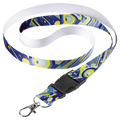 Sublimated Lanyard Single Side Sub with Buckle & Ring