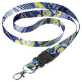 Sublimated Lanyard Double Side Sub with Buckle & Ring