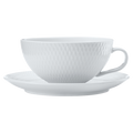 White Basics Diamonds Tea Cup and Saucer Low 250ml