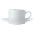 White Basics Straight Cup and Saucer 250ml