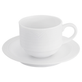 Arctic White Stackable Espresso Cup and Saucer 100ml