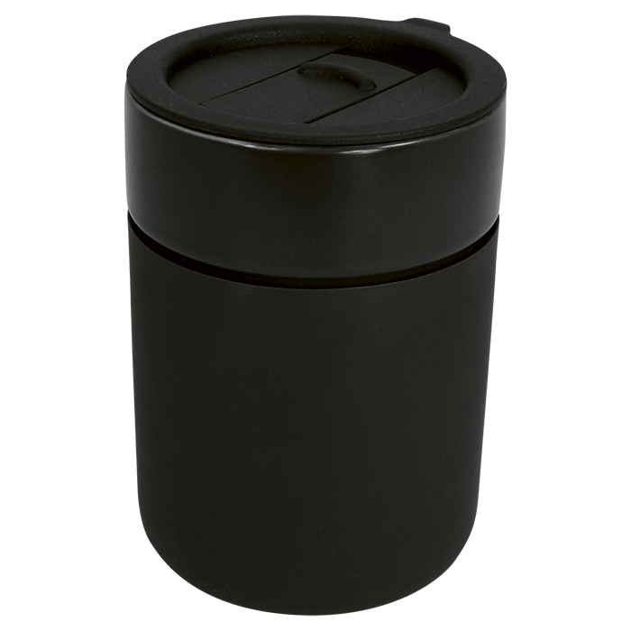 330ml Ceramic Silicone Cover Mug With Sip Slider