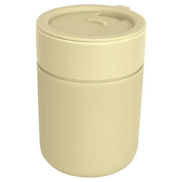 330ml Ceramic Silicone Cover Mug With Sip Slider