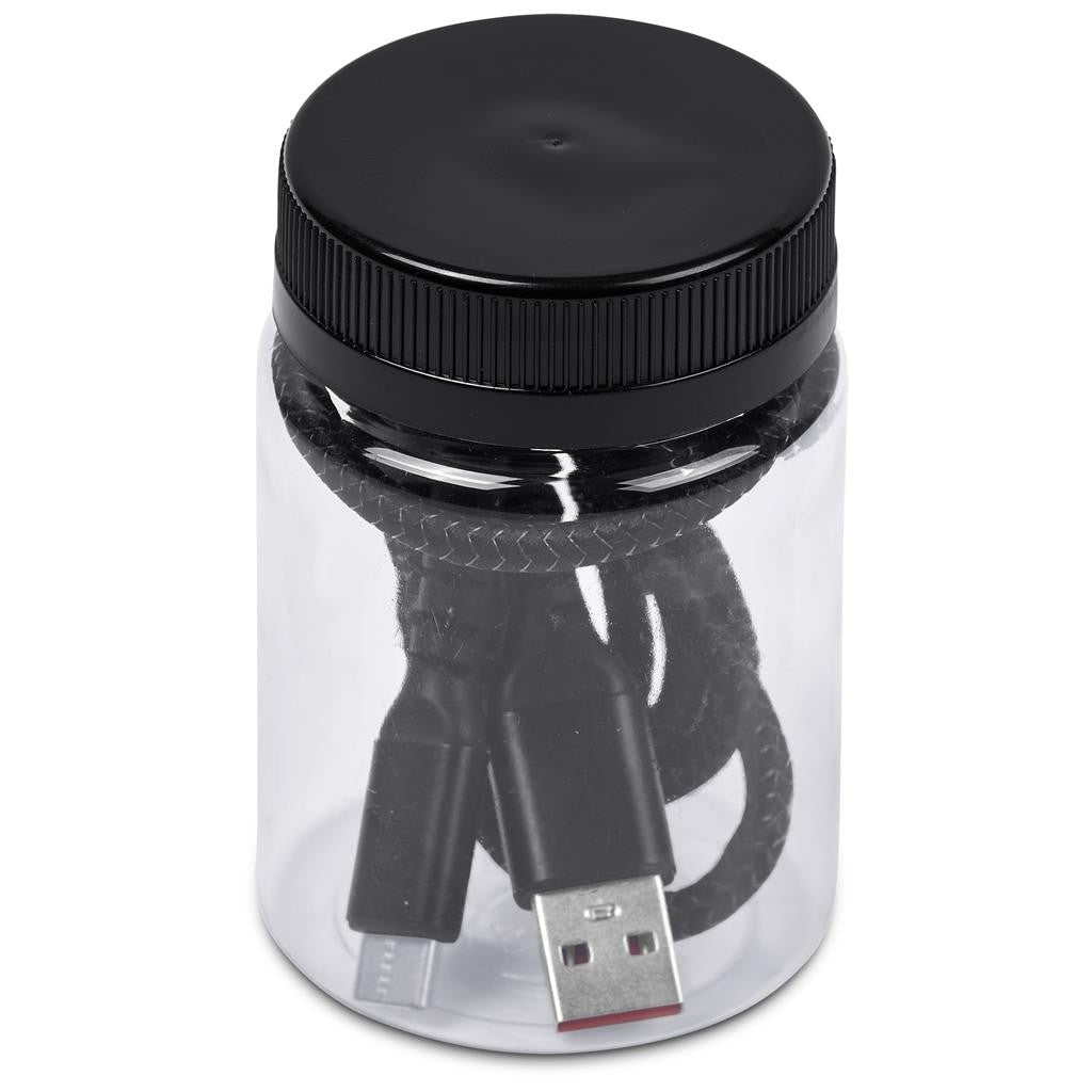 Altitude Muttle Fast Charge USB-A to Type-C Charging Cable in Jar