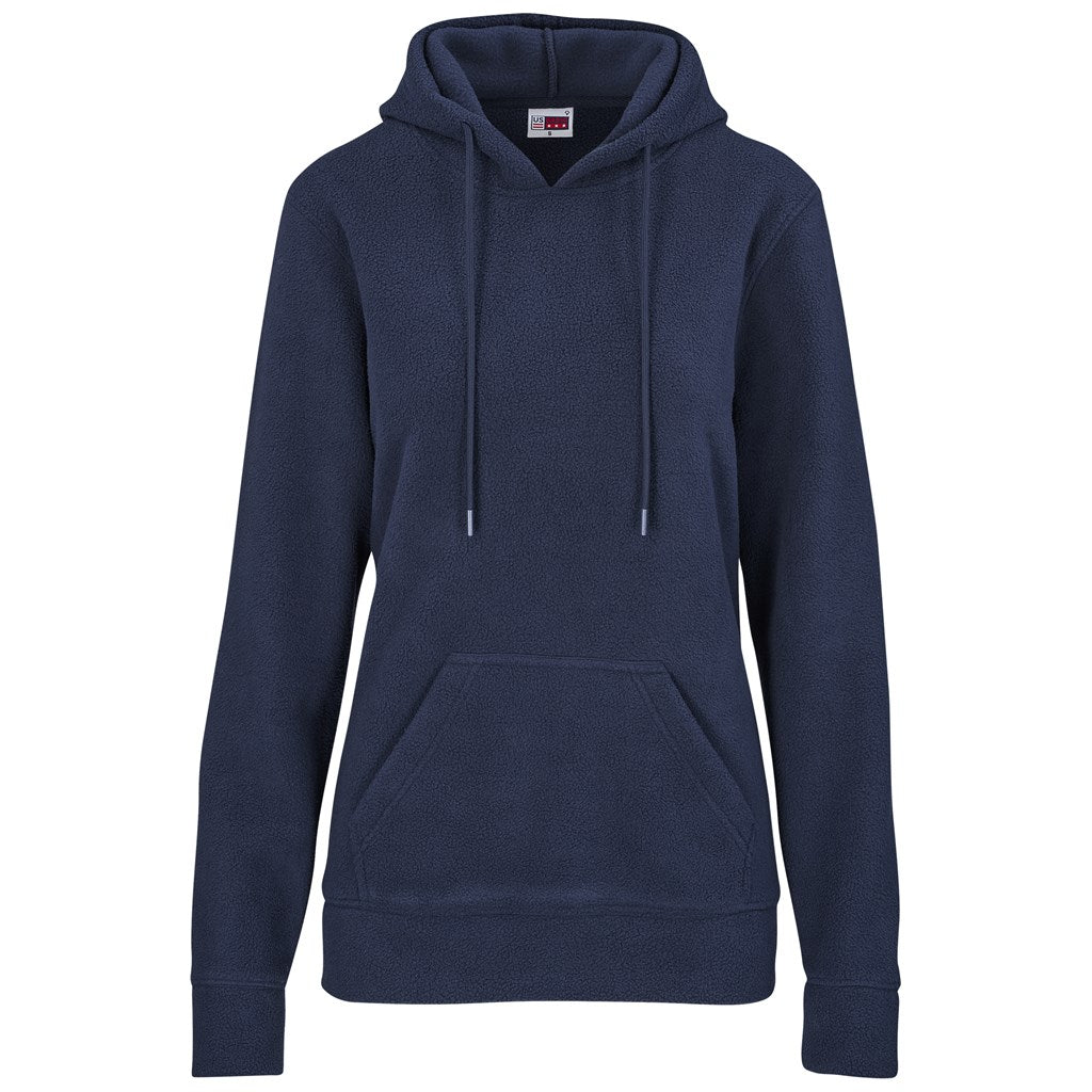 Ladies Dawson Polar Fleece Hooded Sweater - Navy