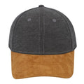 Chambray/Suede 6 Panel Cap
