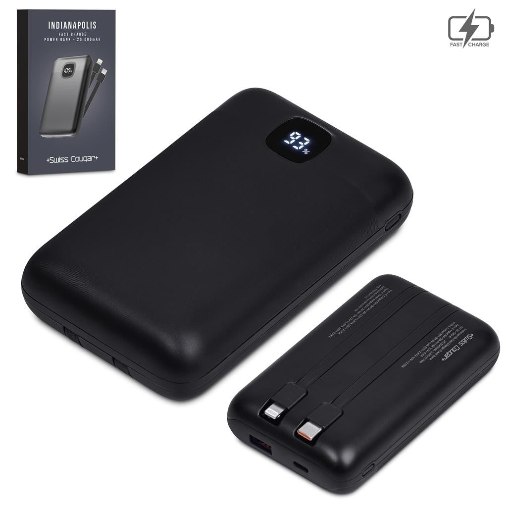 Swiss Cougar Indianapolis Fast Charge 22.5W Power Bank - 20 000mAh