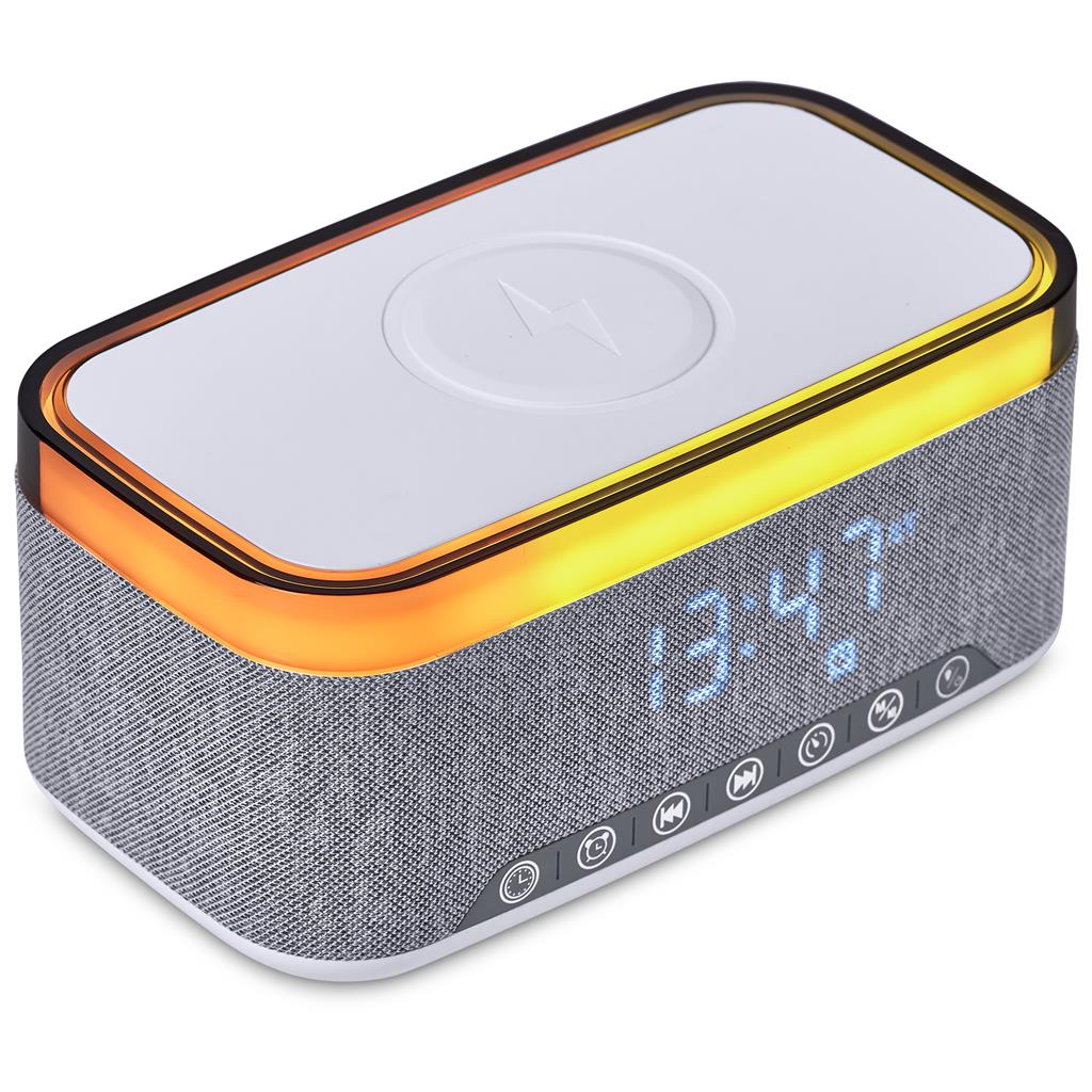 Serendipio Cumberland 10W Bluetooth Speaker Wireless Charger & Clock