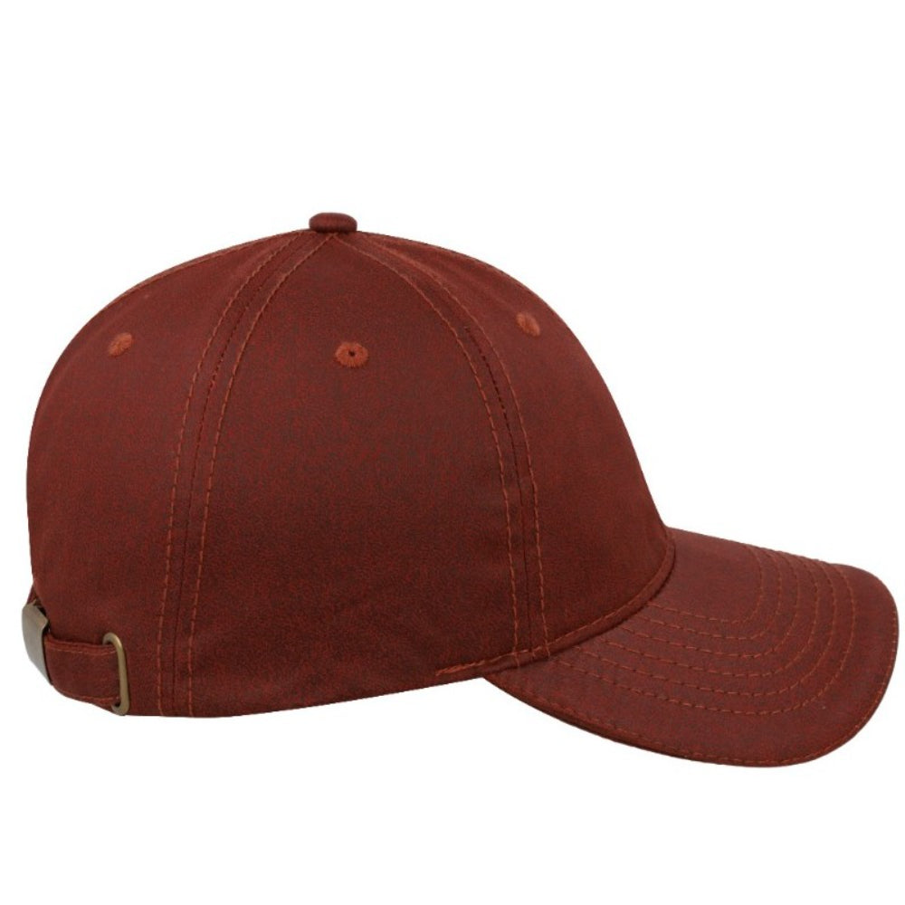 Washed Oil Skin 6P Cap