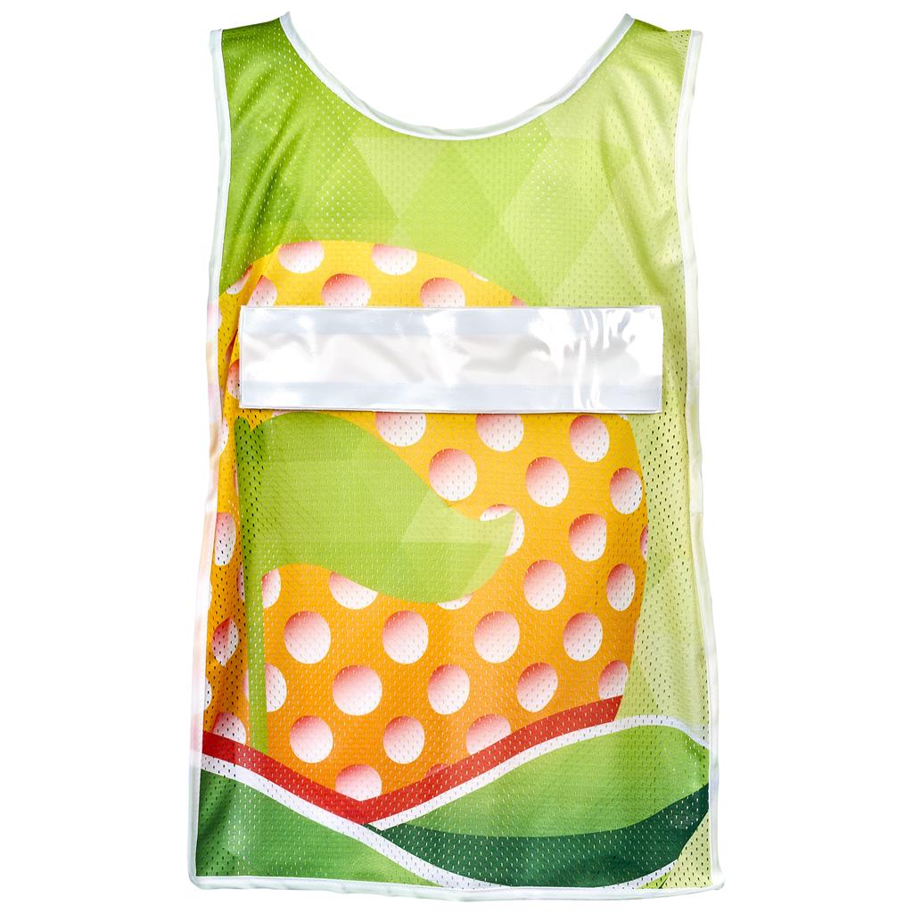 Pre-Printed Sample Hoppla Jackal Polyester Caddy Bib with PVC Name Sleeve