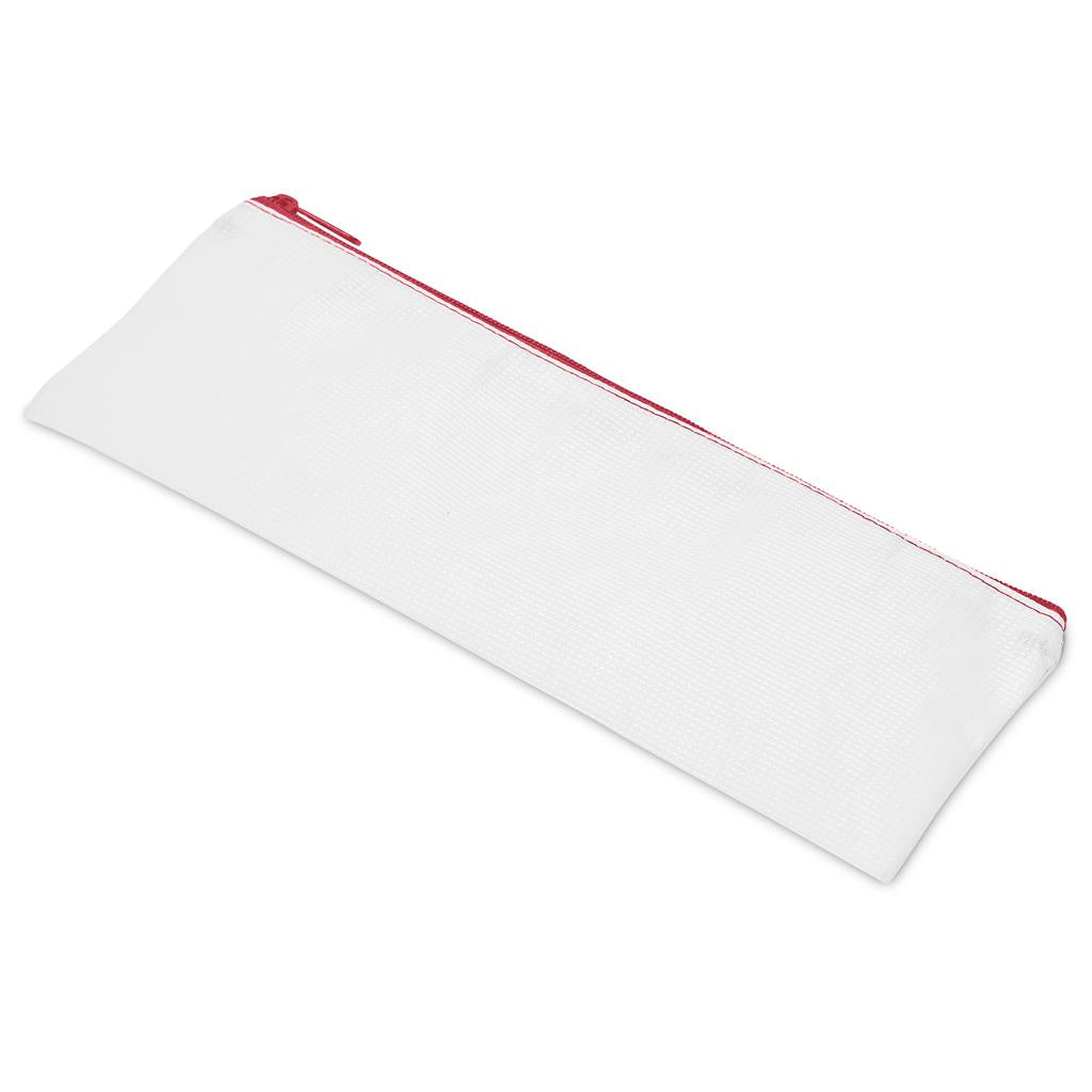 Pre-Production Sample Hoppla Parker Recycled PET Stitch-Bond Pencil Case