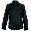 Brushed Cotton Twill Blouse Long Sleeve Ladies