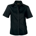 Brushed Cotton Twill Blouse Short Sleeve Ladies