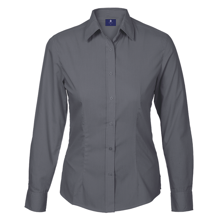 Basic Poly Cotton Blouse Long Sleeve Ladies