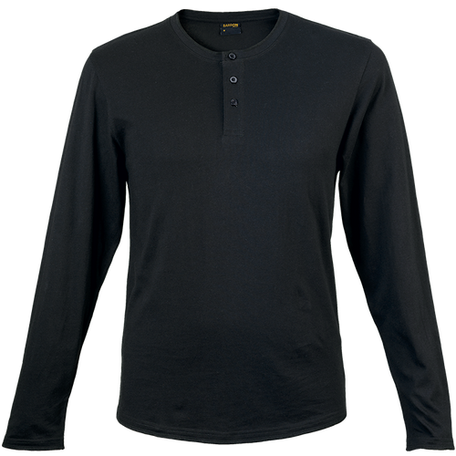 145g Henley Long Sleeve T-Shirt Mens