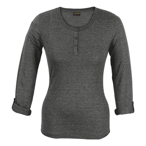 145g Henley Long Sleeve T-Shirt Ladies