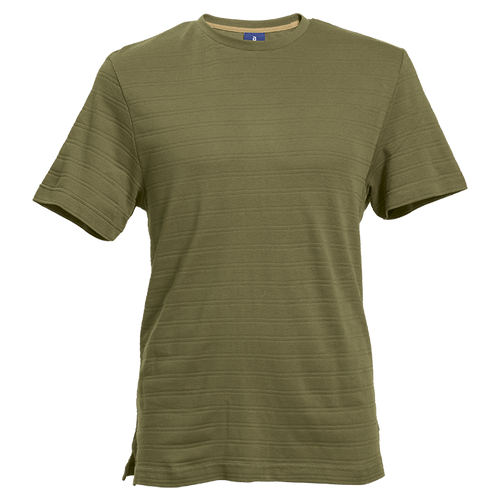 170g Pique Knit Jacquard Stripe T-Shirt