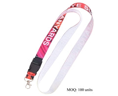 Matte Poly Lanyard Single Sided with Buckle & Ring