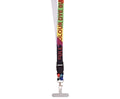 Glossy Poly Lanyard Single Sided & Buckle&Hangtab