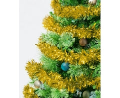 Metallic Silver Tinsel Garland