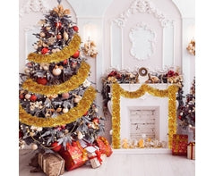 Metallic Silver Tinsel Garland