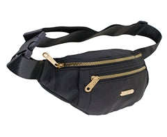 Triple Zip Moon Bag
