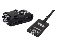 Checkered Luggage Strap & Tag