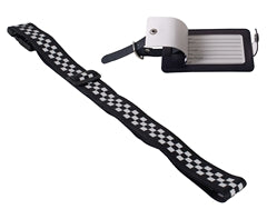 Checkered Luggage Strap & Tag