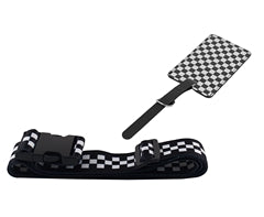Checkered Luggage Strap & Tag