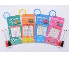 4-Pack Arithmetic Flashcards Set