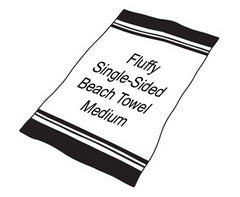 Sample-Fluffy Single-Sided Beach Towel-Medium