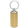Ugo Oval Metal Bamboo Keyring