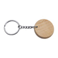 Round Wood Keyring